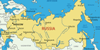 Карта России на английском языке с крупными городами